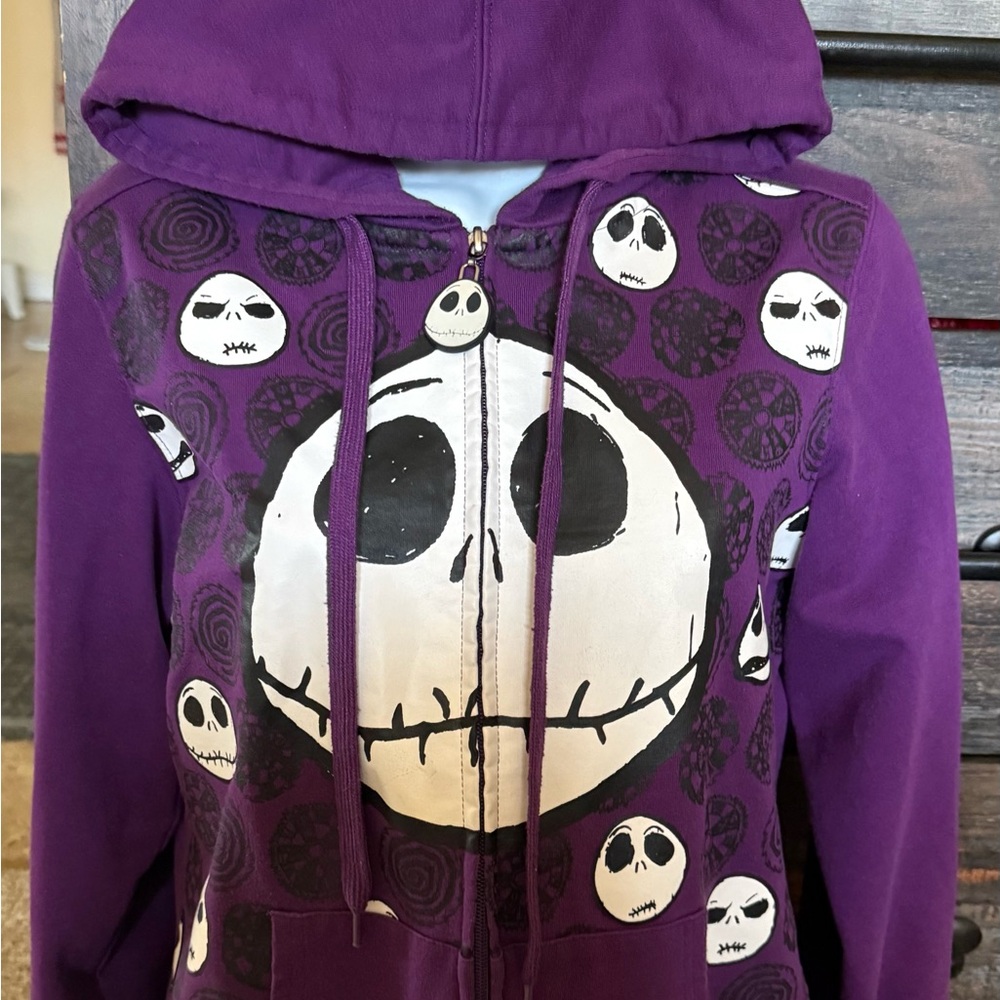 Disney Nightmare Before Christmas zip up Jack Skellington hoodie